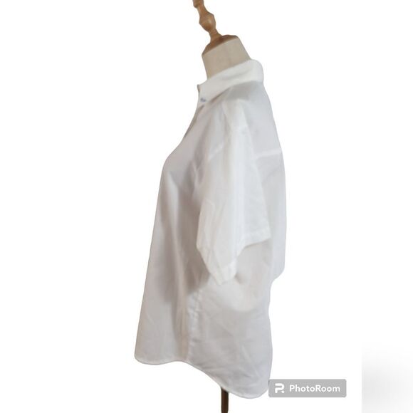 Separate Issue Vintage White Embroidered Short Sleeve Shirt - Picture 4 of 7